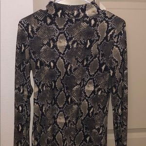 Snakeskin Print Top